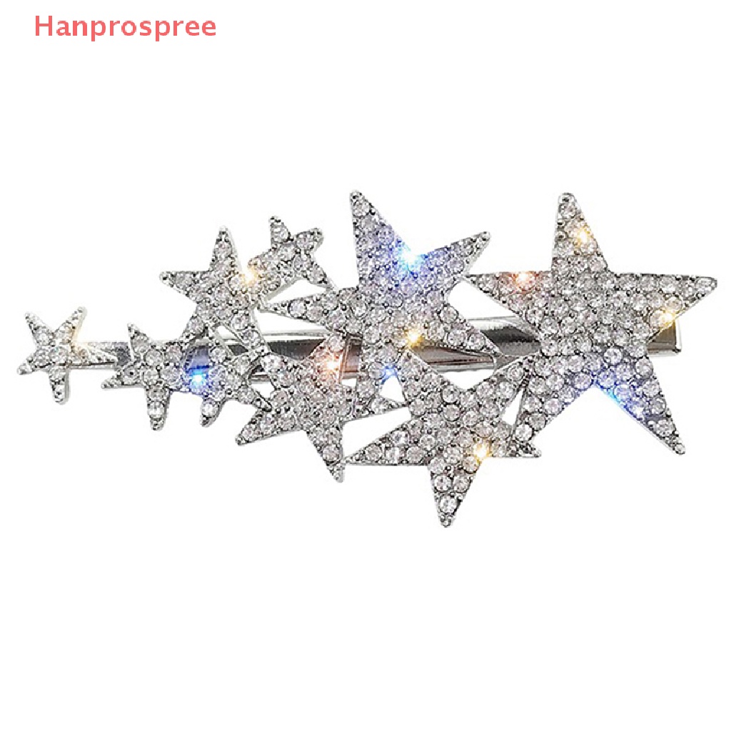 Kẹp Tóc Hình Ngôi Sao Năm Cánh Đính Đá Lấp Lánh Cho Nữ