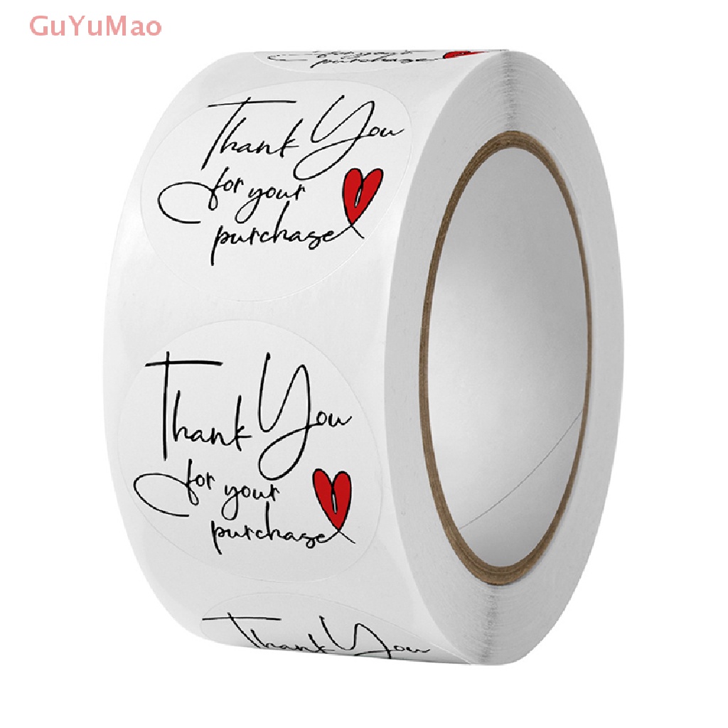 Bộ 500 Miếng Dán In Chữ Thank You for Your Purchase Dùng Trang Trí Quà Tặng