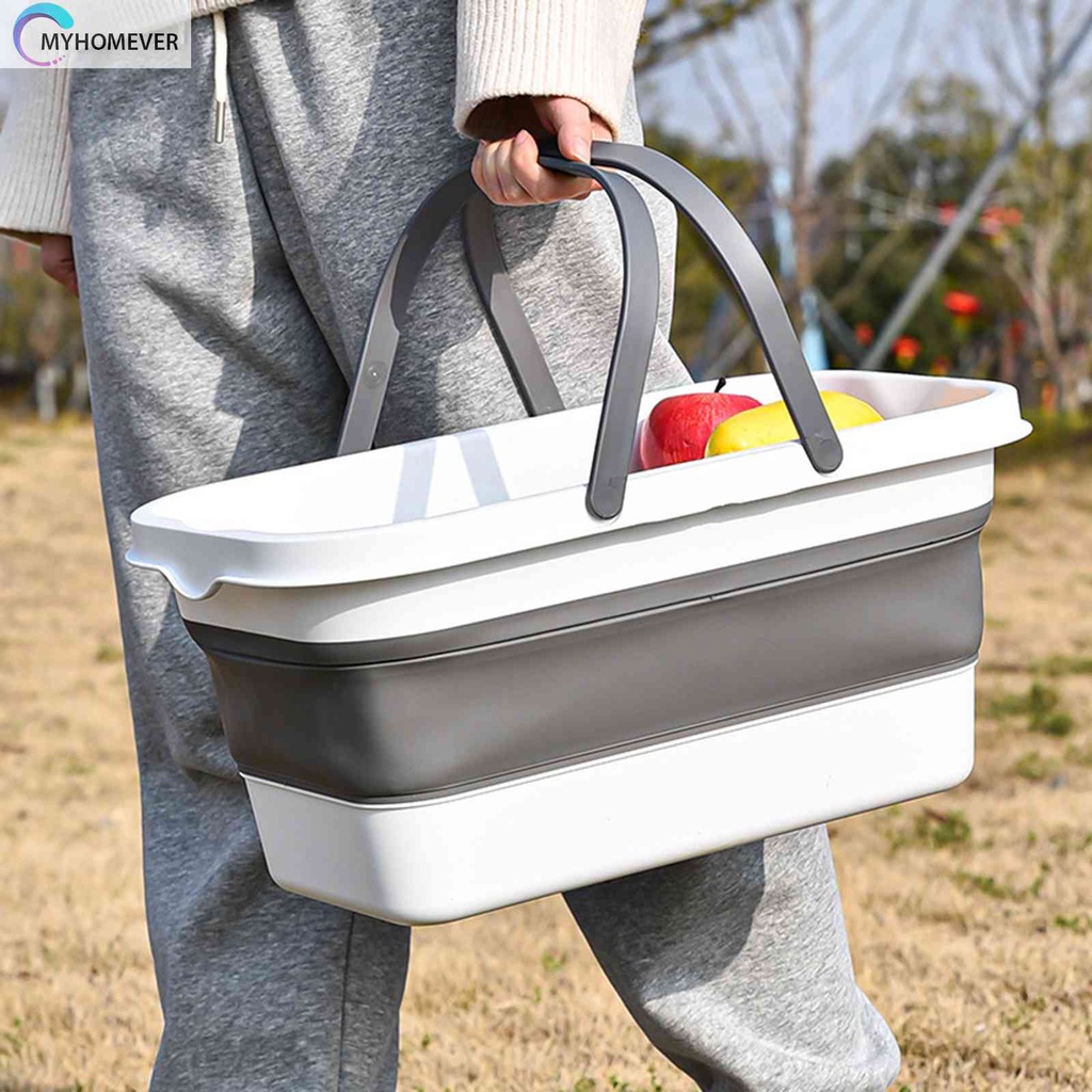 Giỏ Đựng Đồ Đi Biển / Cắm Trại Kích Cỡ Lớn Có Thể Gấp Gọn Tiện Dụng