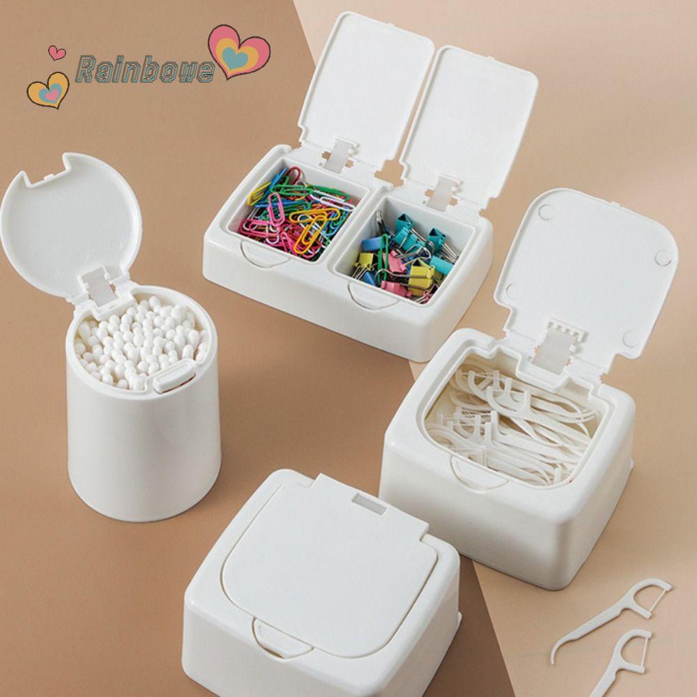 Hộp Đựng Mỹ Phẩm Để Bàn Bằng Nhựa Chống Bụi Màu Cầu Vồng