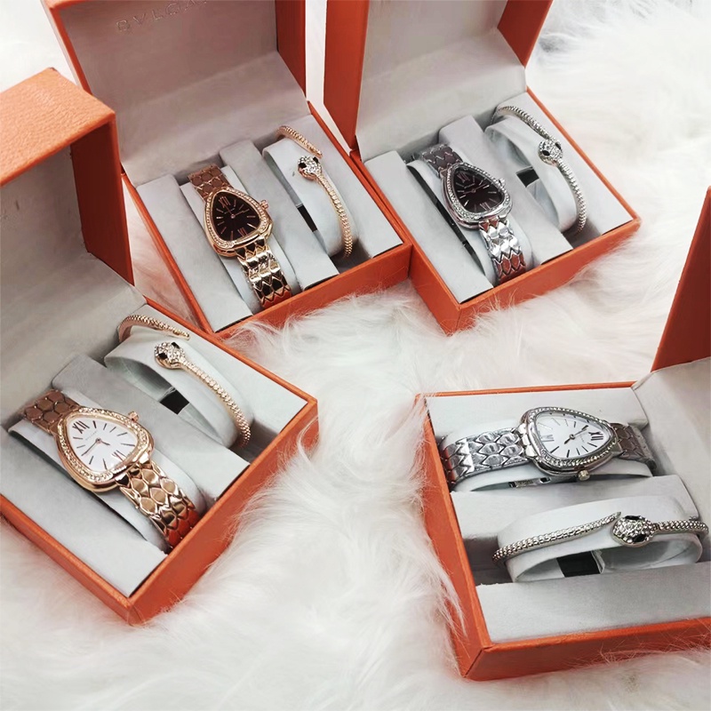 Đồng Hồ Đeo Tay Bulgaris Dây Thép Không Gỉ Thời Trang Cho Nữ