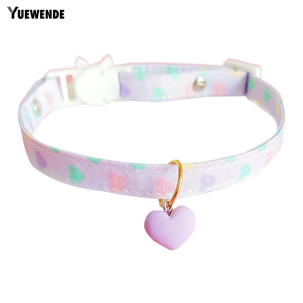 Yue.z Vòng Cổ Thoải Mái In Họa Tiết Trái Tim Có Thể Tái Sử Dụng Cho Cún Cưng
