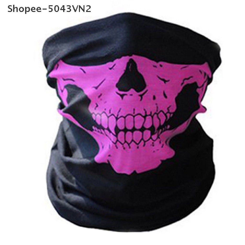 Khăn Ống Trùm Mặt Nạ Đầu Lâu Đi Xe Máy Trượt Tuyết