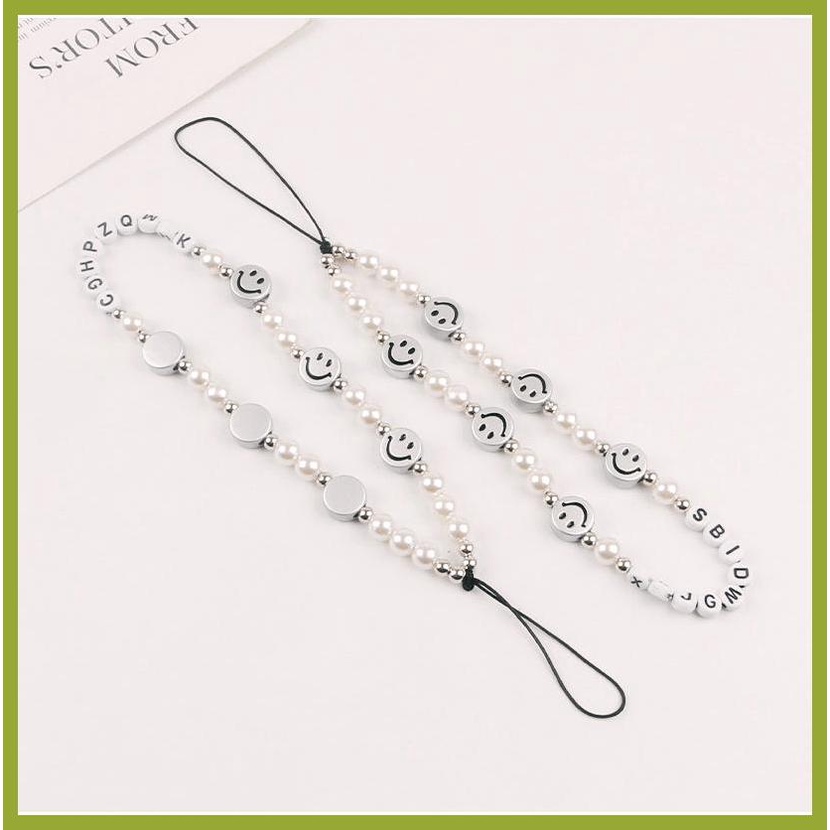 Dây Đeo Điện Thoại Bằng Resin Lãng Mạn Hình Mặt Cười DIY Mới