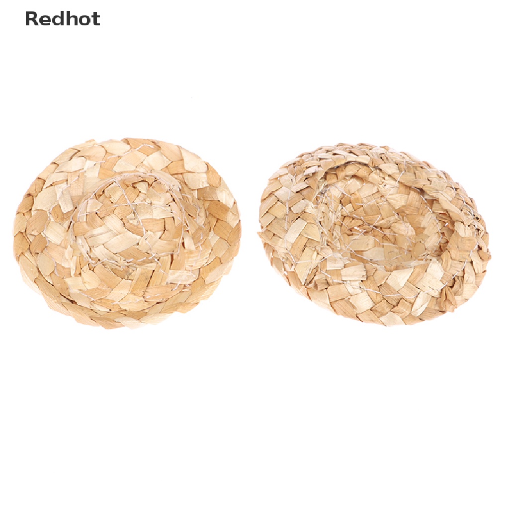 Bộ 2 Nón Rơm Mini 5.5cm Trang Trí Nhà Búp Bê