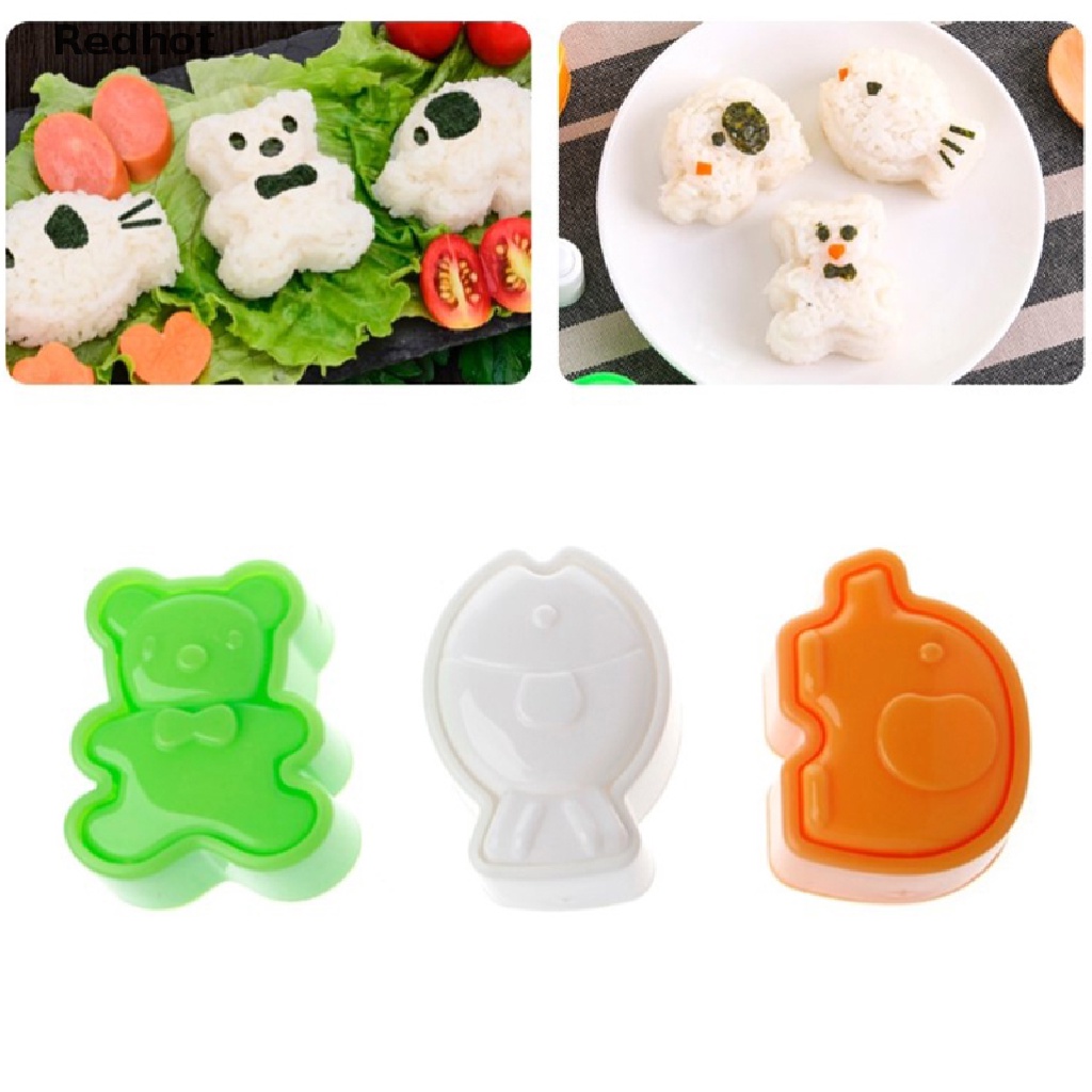 Bộ 3 Khuôn Làm sushi Hình Động Vật Hoạt Hình Cho Bé