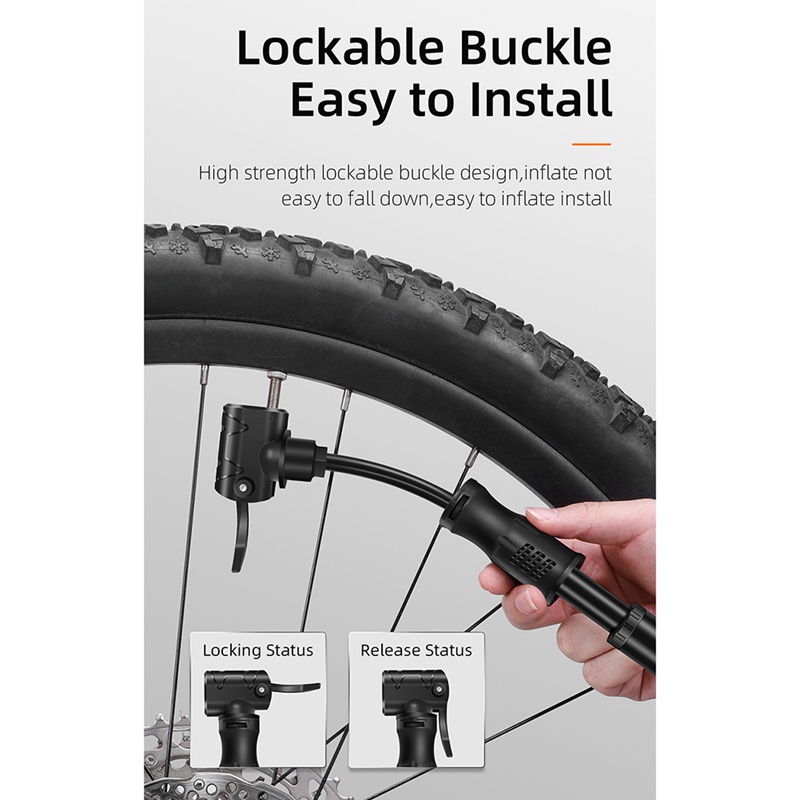 Bơm Xe Đạp Mini Cầm Tay 80-100Psi Chất Liệu Hợp Kim