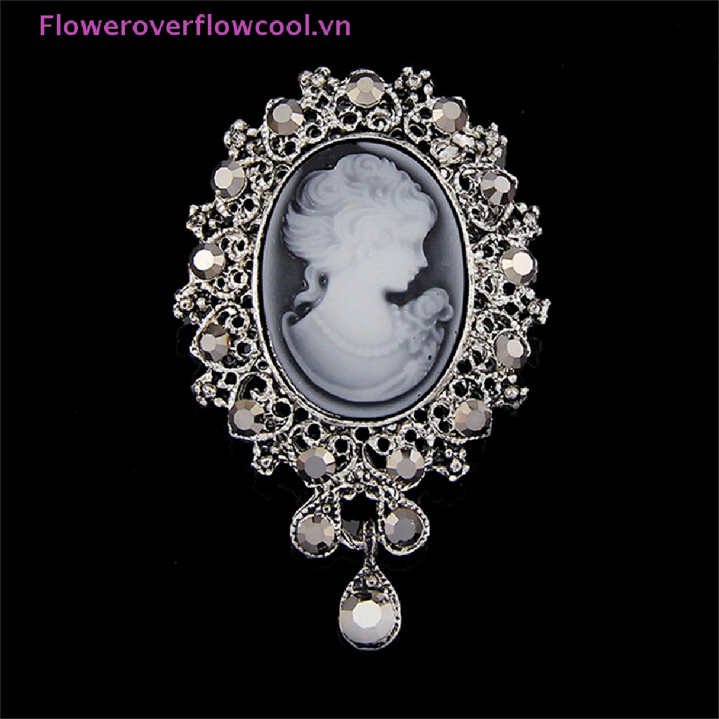 Trâm Cài Áo Đính Đá Phong Cách Vintage Thời Trang