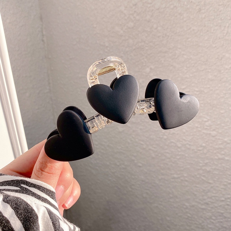 Kẹp Tóc Nhựa Trong Suốt Hình Trái Tim / Cá Mập Thời Trang Cho Nữ