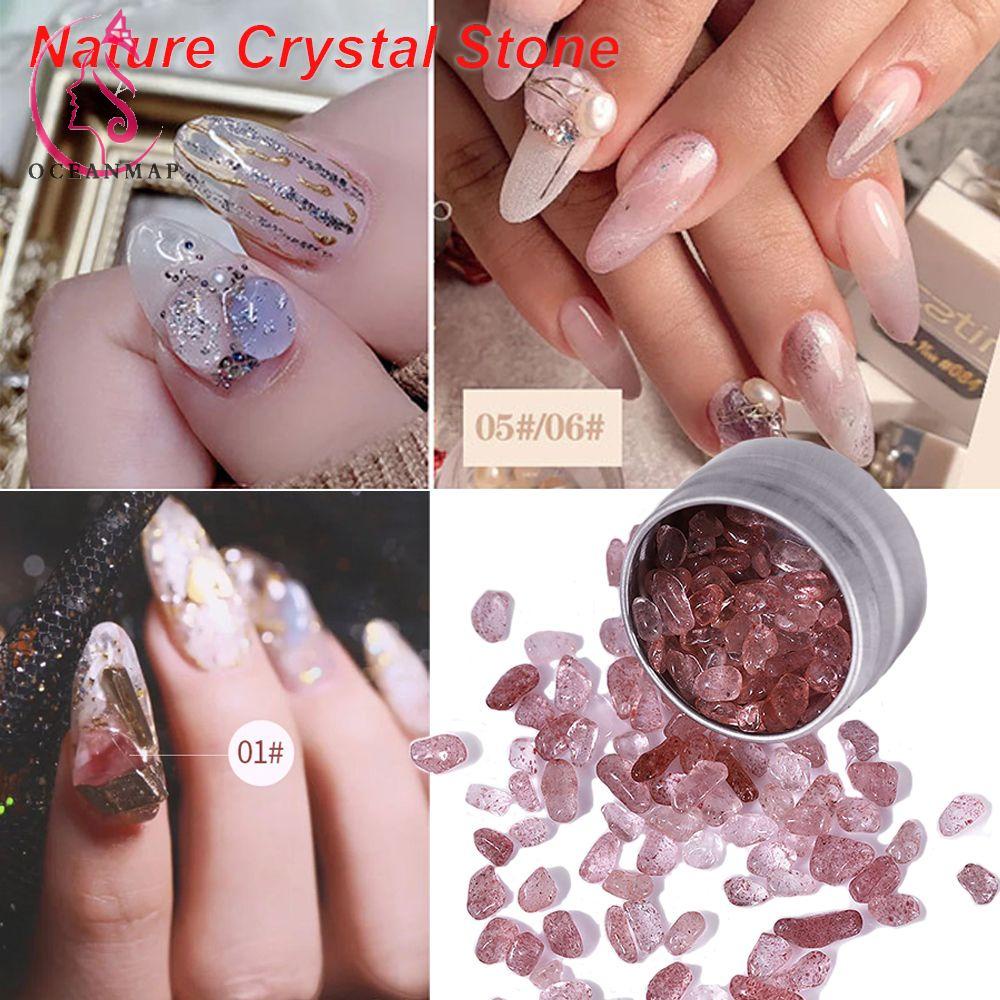 Hộp đá đính trang trí móng tay 3D