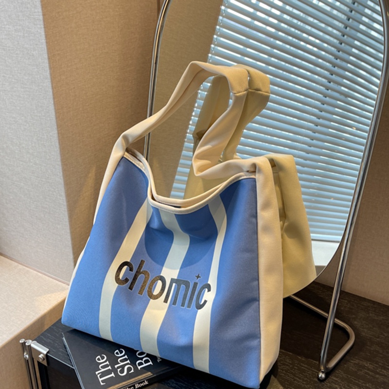 Túi tote Đeo Một Bên Vai Sức Chứa Lớn Màu Tương Phản Dễ Phối Đồ Cho Nữ