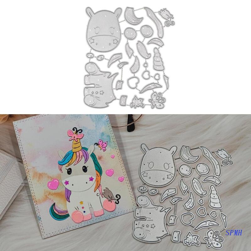 Khuôn Cắt Giấy Kim Loại Hình Ngựa Một Sừng Xinh Xắn