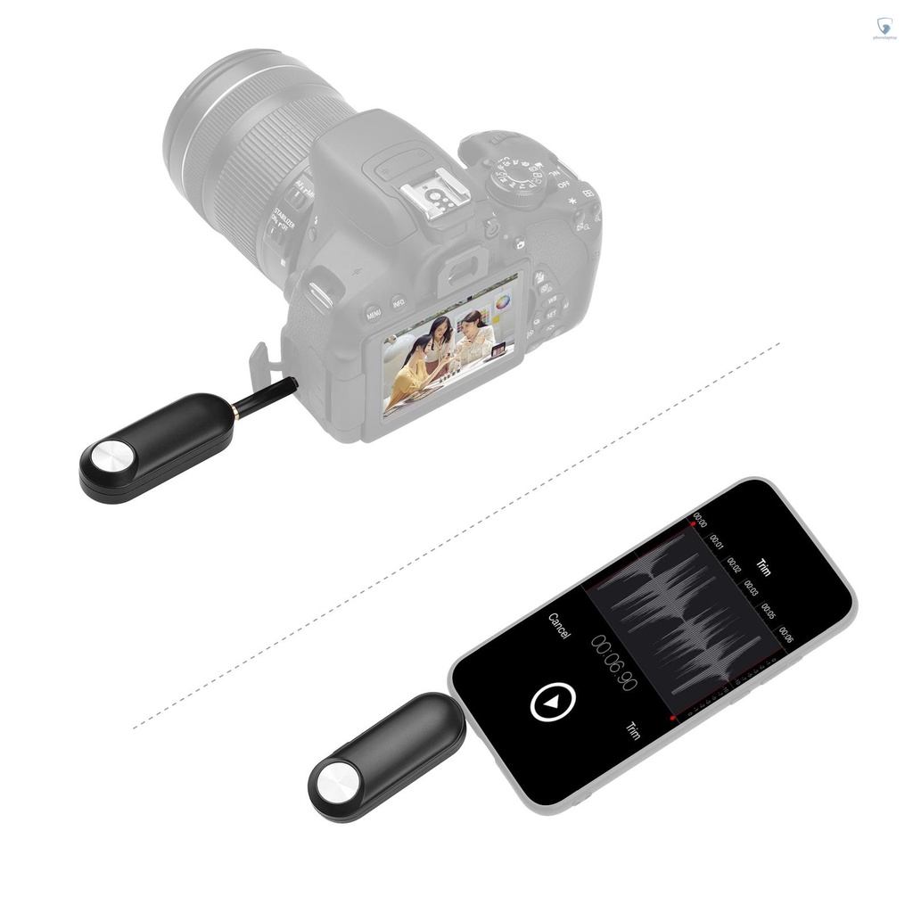 Micro Kẹp Ve Áo Không Dây Andoer Khoảng Cách Ồn Dài 20M Tương Thích Với Điện Thoại &amp; Camera Ghi Âm Video