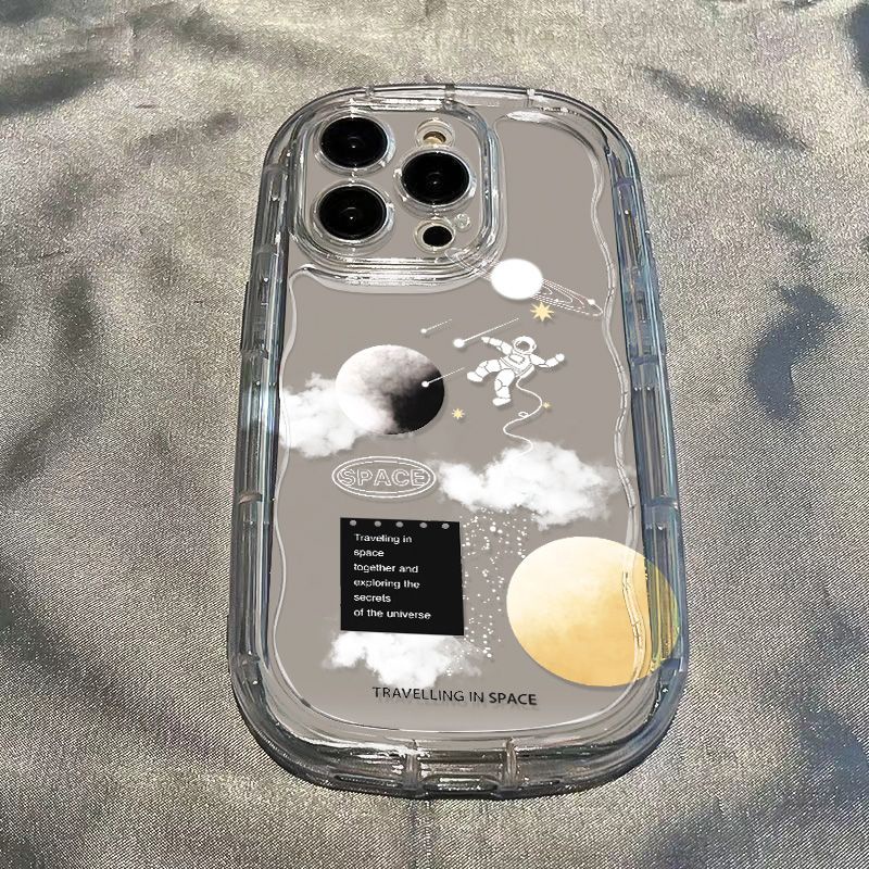 ✅Ốp Điện Thoại Mềm Trong Suốt Chống Sốc Hình Phi Hành Gia Cho Iphone 128pxr13 11 14 promax 7 / xs / Planet / LL69