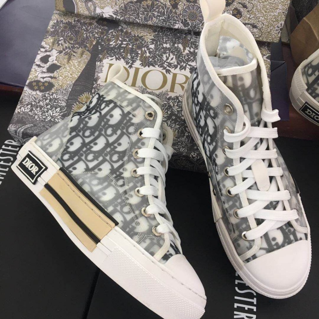 Dior film high-top sneakers women's new breathable street style hip-hop sneakers men's lovers high and low-top casual shoes