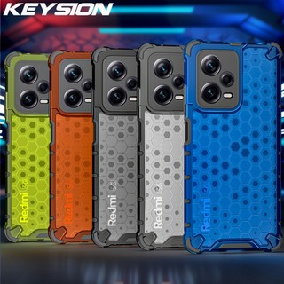 XIAOMI Ốp Điện Thoại KEYSION Chống Sốc Trong Suốt Họa Tiết Tổ Ong Cho Redmi Note 12 Pro + 5G Note 12 4G 12 Pro 5G