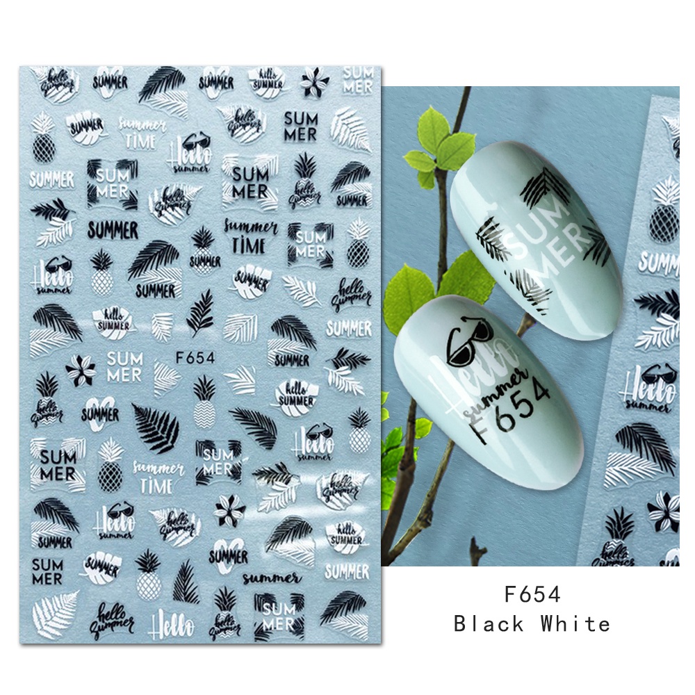 Miếng Dán Trang Trí Móng Tay Hai Màu Sắc Lấp Lánh