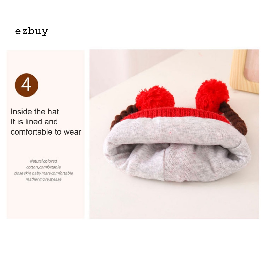 Mũ Len Beanie Chống Mòn In Họa Tiết Sáng Tạo Dùng Làm Đạo Cụ Chụp Ảnh Cho Bé Sơ Sinh