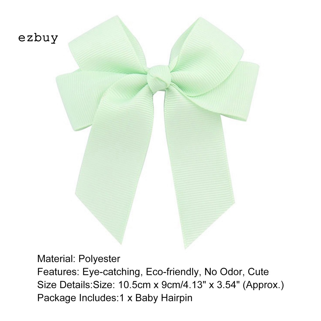 Kẹp Tóc Hình Nơ Lớn Màu Trơn Dễ Thương Dành Cho Bé Gái