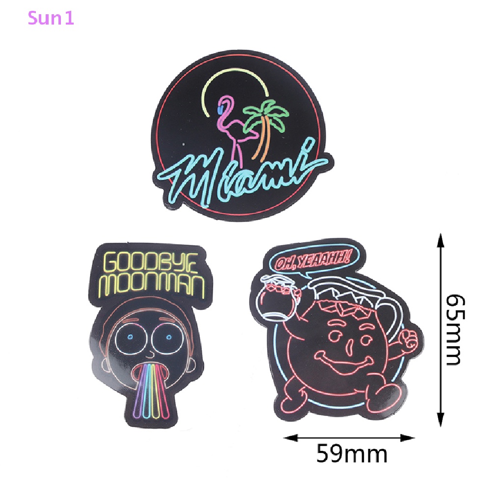 Sun1 > 50 Miếng Dán Hoạt Hình Graffiti Trang Trí Vali Xe Hơi Xe Máy DIY