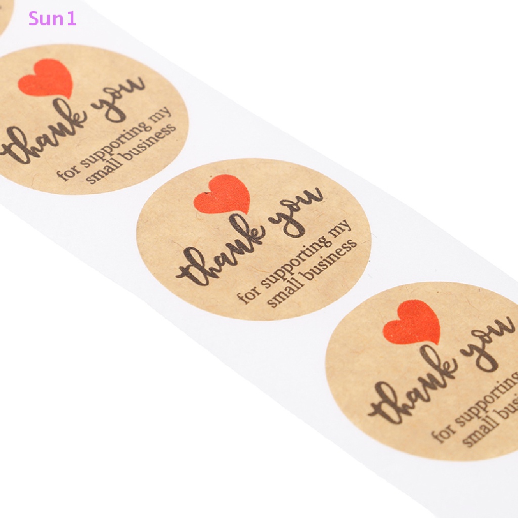 Set 500 Nhãn Dán Tròn In Chữ Thank You Trang Trí Đa Năng Tiện Dụng