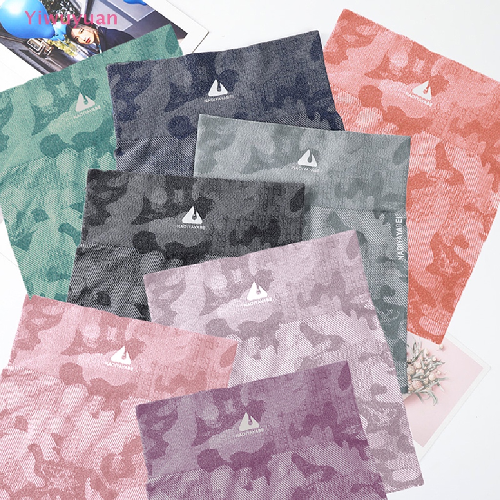 < Yiwuyuan > Quần Short Tập Yoga Lưng Cao Không Đường May Họa Tiết Rằn Ri Mới