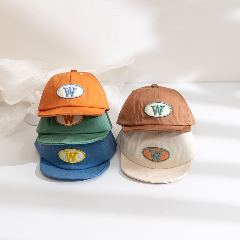 Mũ Lưỡi Trai Màu Trơn In Chữ W Thời Trang Mùa Hè Cho Bé