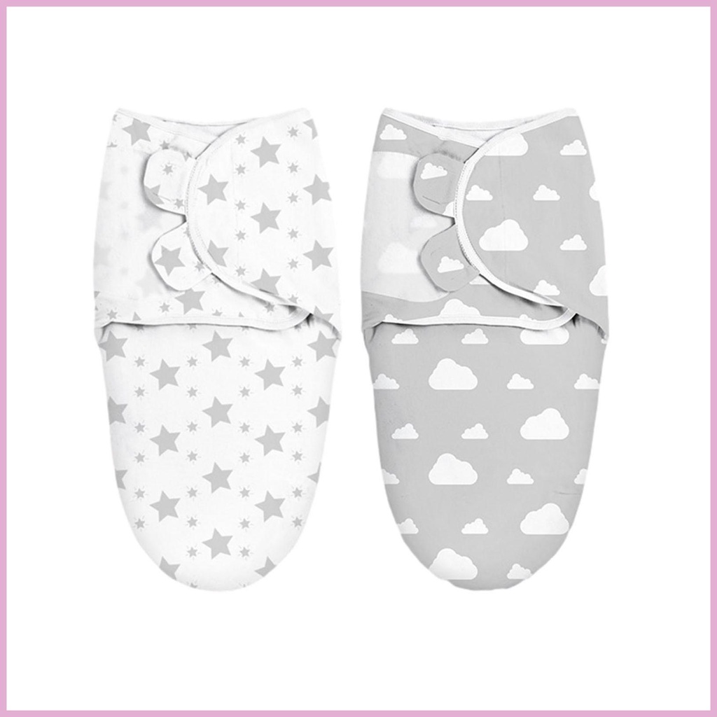 Set 2 Chăn Quấn Em Bé Ngủ Thoải Mái Thoáng Mát