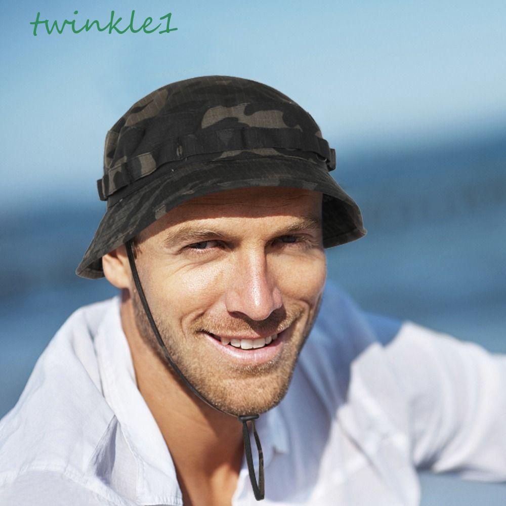 Nón Tai Bèo Vành Rộng Họa Tiết Rằn Ri Thời Trang Leo Núi / Cắm Trại Cho Nam