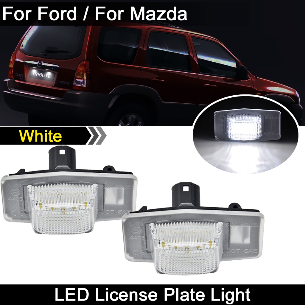 Bộ 2 Đèn LED Ánh Sáng Trắng Gắn Biển Số Xe Hơi Ford Escape Mercury Mariner For Mazda Protege MPV Tribute Miata MX-5