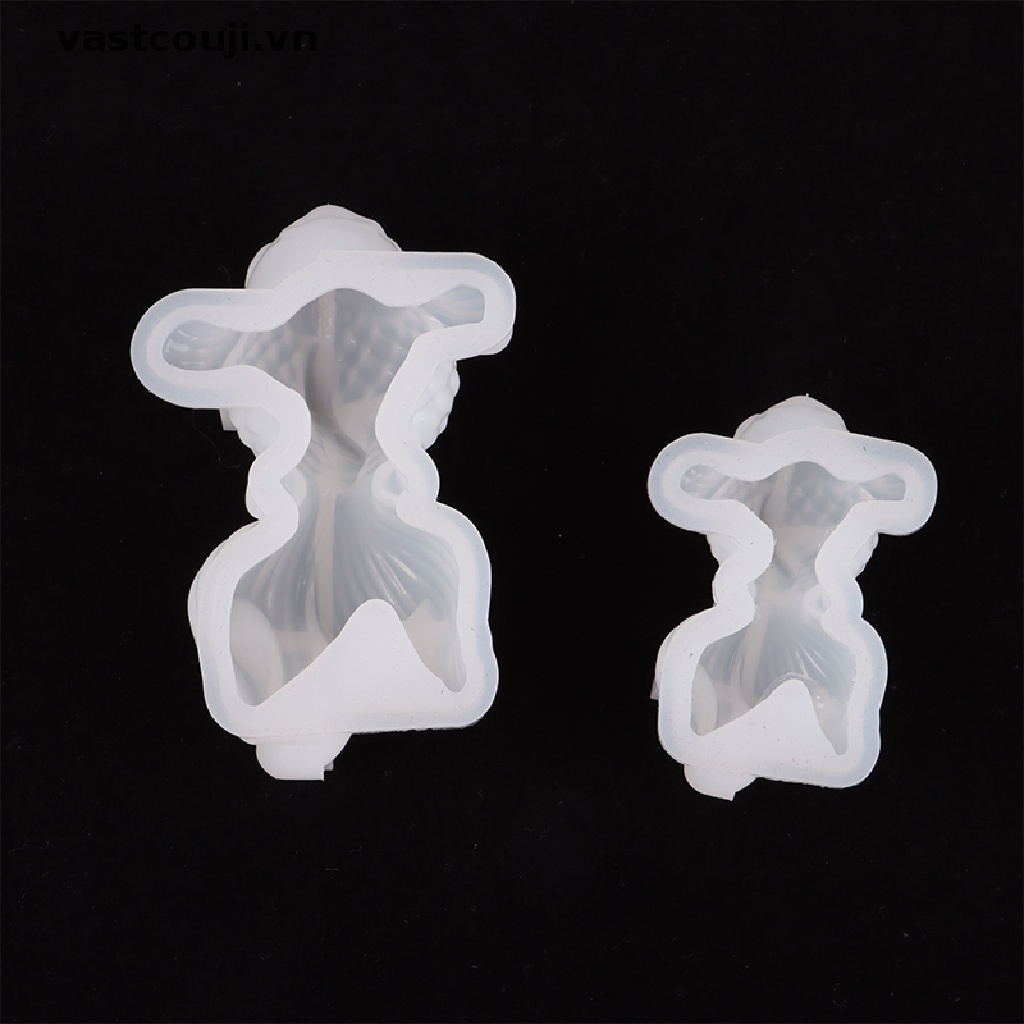 Bộ 2 Khuôn Silicon Làm Trang Sức Hình Cá Vàng 3D DIY