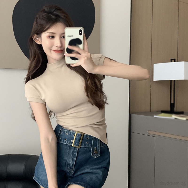 Áo Thun Nữ Ngắn Tay Màu Sắc Thời Trang