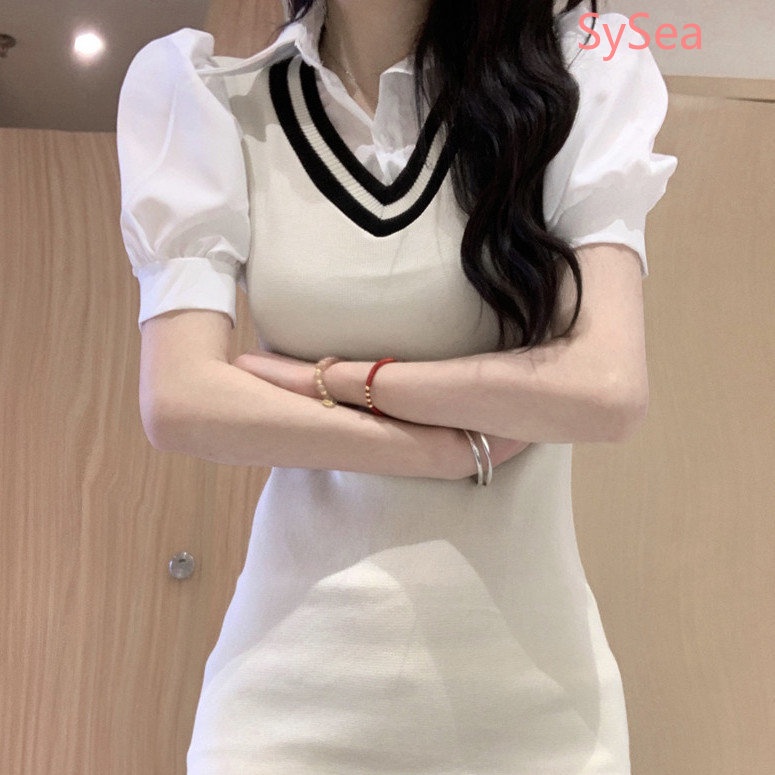 Đầm Sơ Mi Phong Cách Hàn Quốc Thời Trang Mùa Hè Cho Nữ