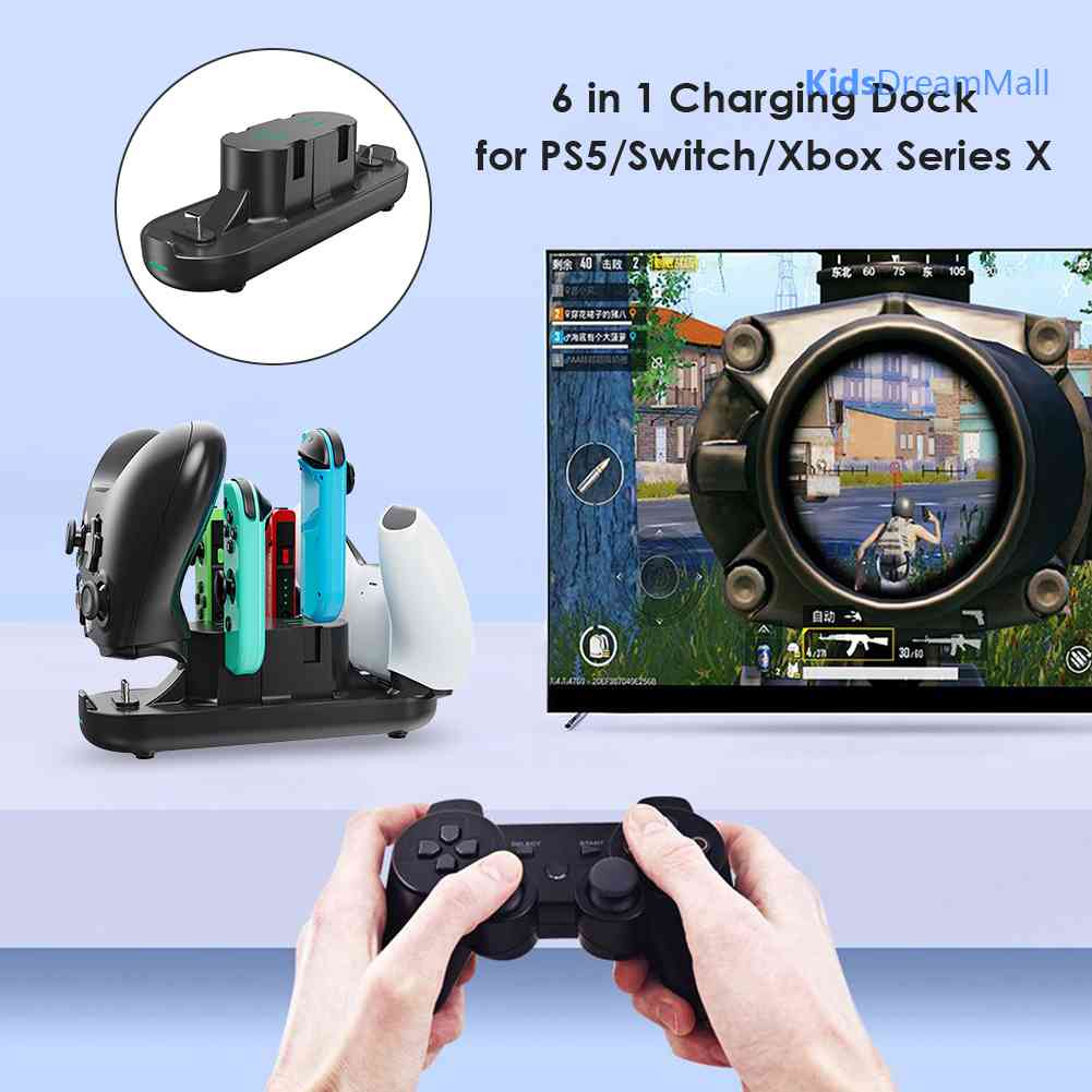 Đế SạC 6 Trong 1 Cho Tay CầM Chơi Game Joy Con PS5 Xbox X S