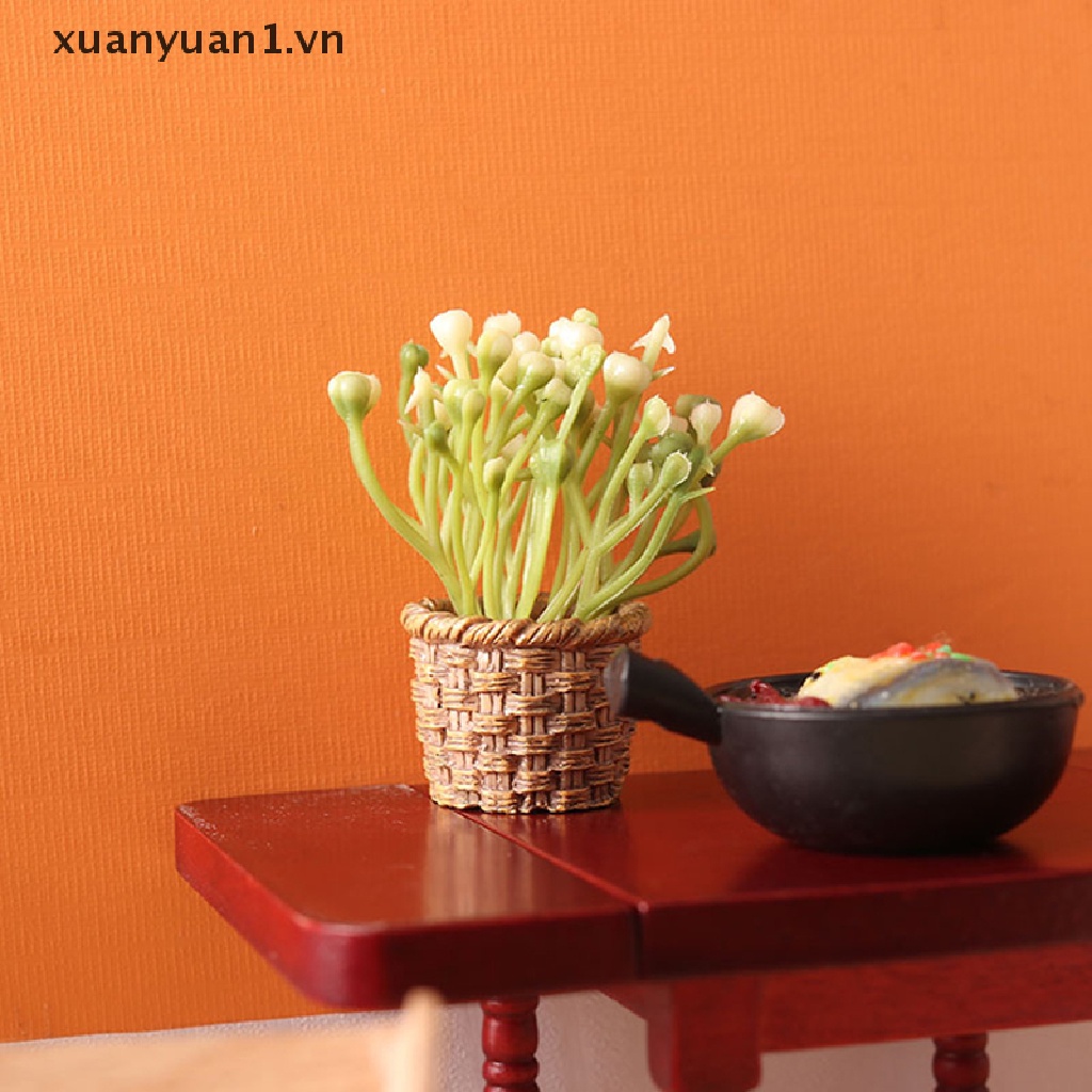 Chậu Cây Mini Tỉ Lệ 1: 12 Xinh Xắn Dùng Để Trang Trí Nhà Búp Bê