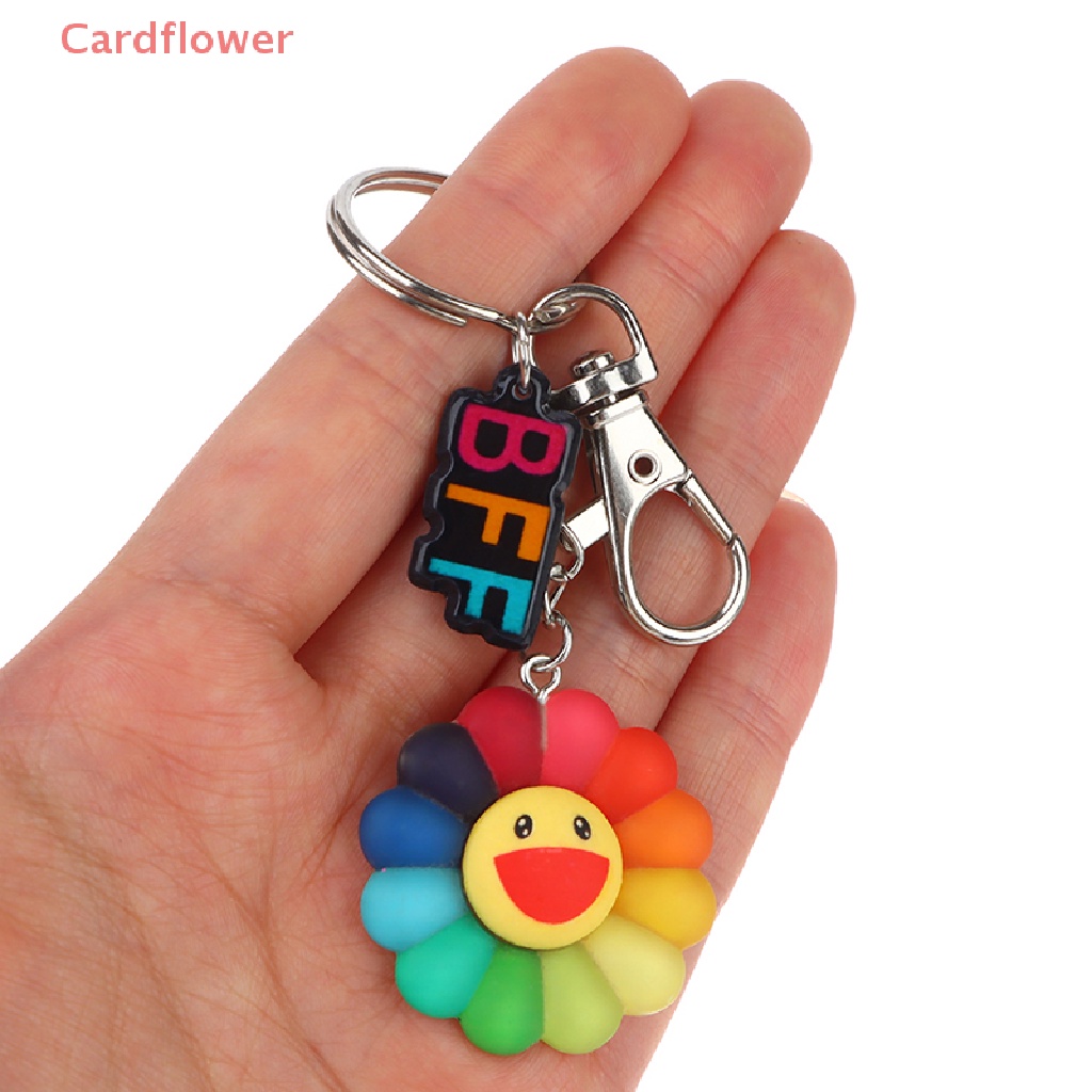 Móc Khóa Hình Hoa Hướng Dương Mặt Cười Nhiều Màu Sắc Dễ Thương Mới