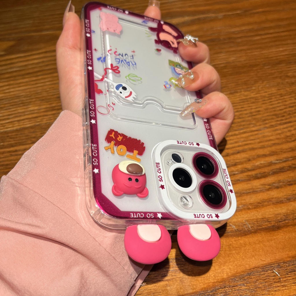 Ốp Điện Thoại Tpu Mềm Trong Suốt Hình Toy Story 3D Có Ngăn Đựng Thẻ Cho iPhone 14 13 12 11 Pro XR XS Max 7 8Plus