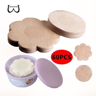 Hót Hộp 60 Miếng dán ngực giấy- hộp miếng dán ngực，lót ngực ，Nhũ Hoa Giấy Dùng 1 Lần Hình Hoa (loại 1,video thật). Sỉ