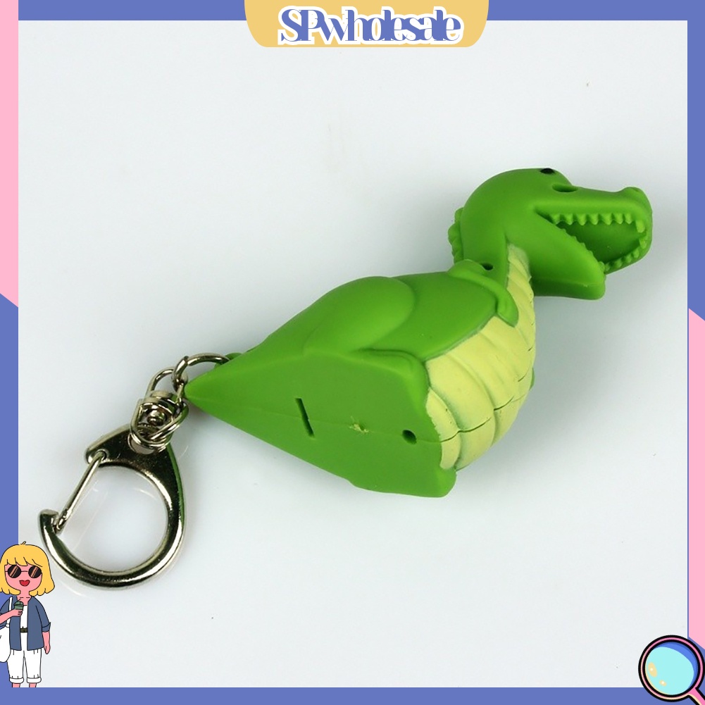 <SPwholesale> Móc Khóa Hình Khủng Long Có Đèn LED Dễ Thương