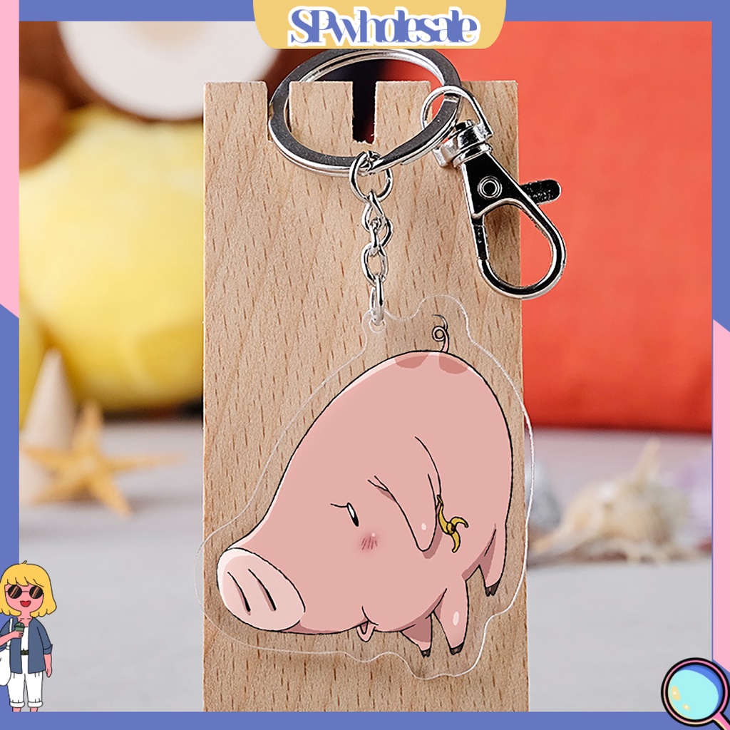 <SPwholesale> Móc Khóa Acrylic Hai Mặt Họa Tiết Anime Thu Nhỏ Dành Cho Trẻ Em