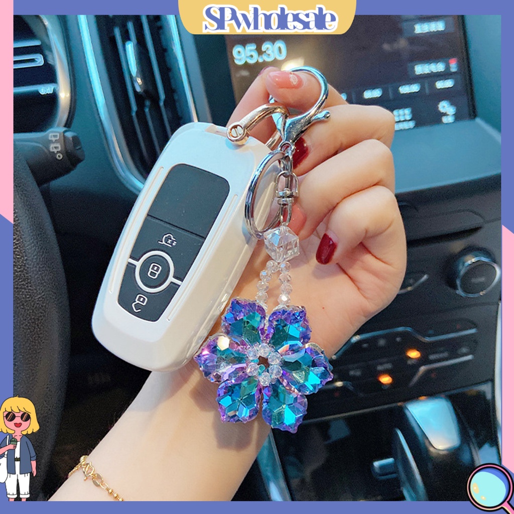 <SPwholesale> Giá Đỡ Chìa Khóa Hình Bông Tuyết Pha Lê Ba Chiều Trang Trí Xe Hơi Thân Thiện Với Môi Trường