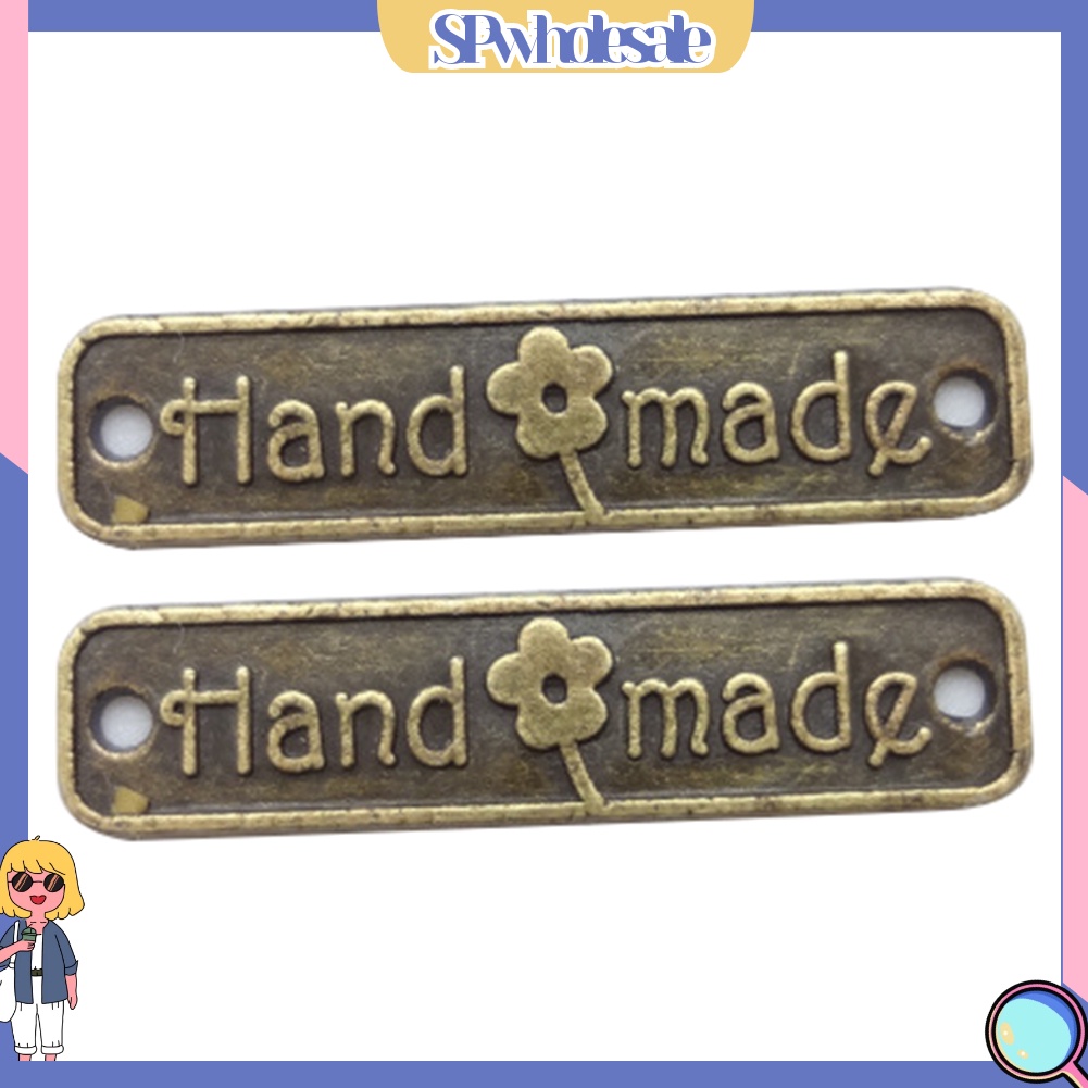 &lt;SPwholesale&gt; Set 10 Đĩa Hợp Kim 25mm Hai Lỗ Làm Trang Sức Thủ Công DIY