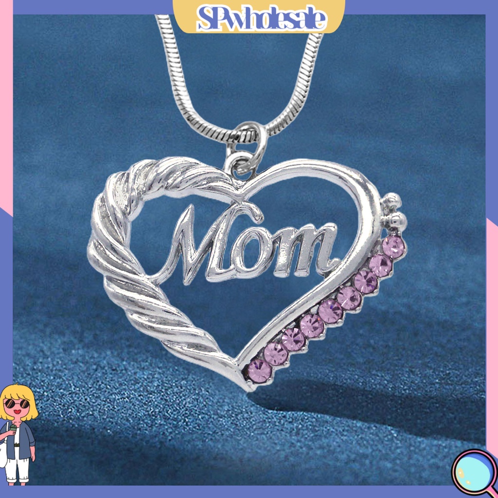 <SPwholesale> Vòng Cổ Mặt Khoét Rỗng Hình Trái Tim Sáng Tạo Trang Trí Cổ Chống Mài Mòn Dành Cho Mẹ