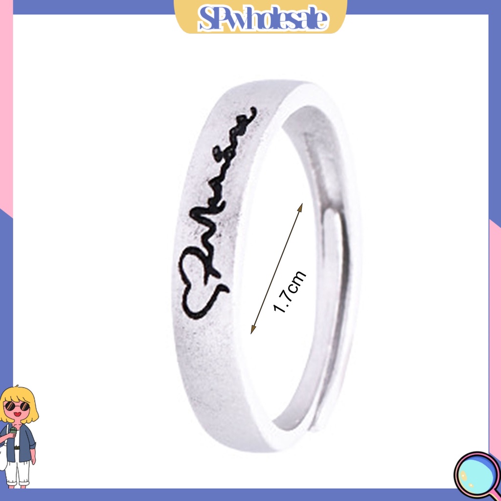 <SPwholesale> Nhẫn Hở Mạ Điện Hình Học Trang Trí Hình Học Màu Bạc Trang Trí Hàng Ngày Cho Nữ