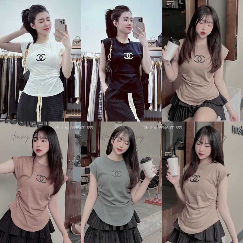 Áo Thun Nữ Tay Hến Nhún Eo Hình X Hương Hương Boutique HH-006