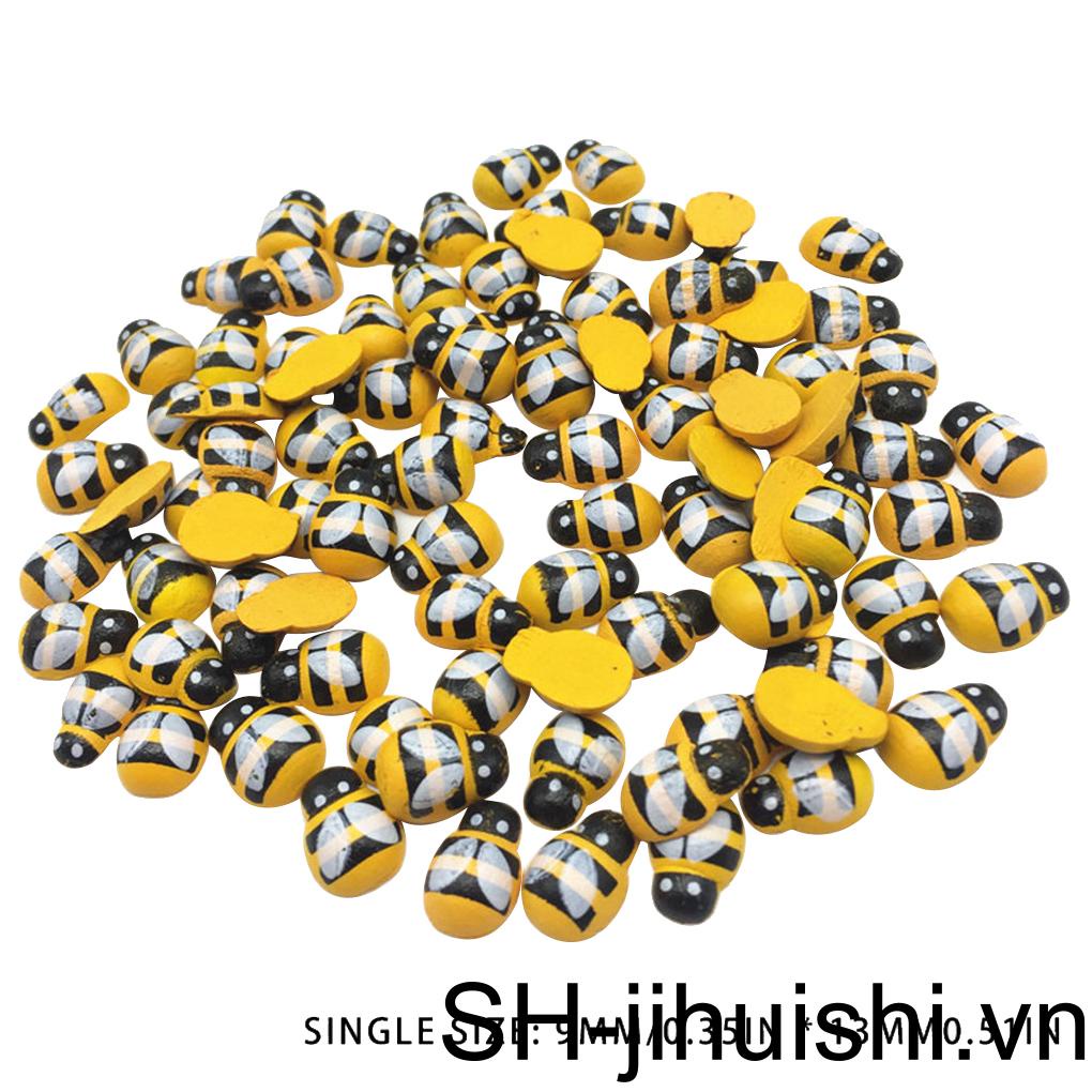 Bộ 100 Con Ong Bằng Gỗ Trang Trí Tủ Lạnh