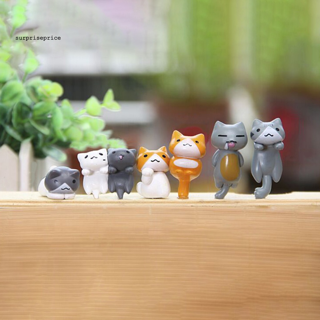 Bộ 6 Đồ trang trí Mèo Chống Trầy Xước Để Bàn Trang Trí