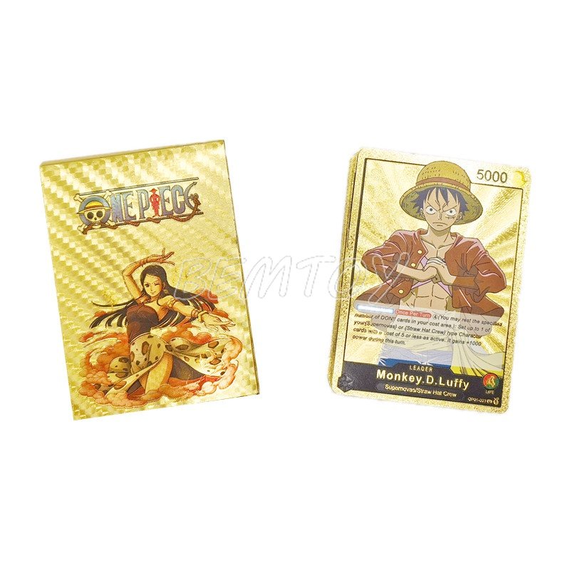 Hộp 55 Thẻ Trò Chơi One Piece Bằng Kim Loại