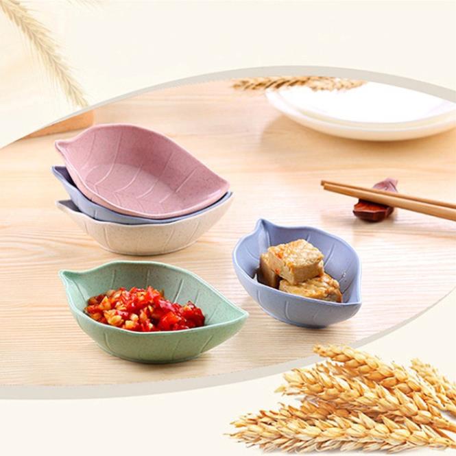 Chén Bát Nhỏ Đựng Nước Mắm Chấm Đồ Ăn Hình Chiếc Lá Màu Lúa Mạch [ HCM ]