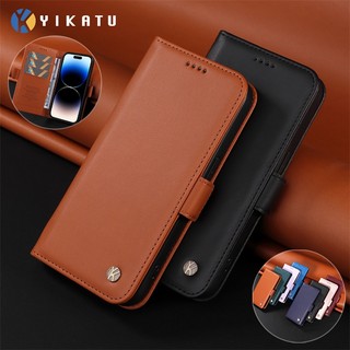 Bao Da PU Điện Thoại Nắp Lật Nam Châm Kiêm Ví Đựng Thẻ Màu Nâu / Đen Cho Samsung A21S A23E A23S M02 A02 A02S A04E A20 A30